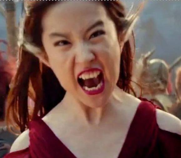 女星演"愤怒戏":刘亦菲成大魔头,杨颖瞪大眼,赵丽颖太可爱