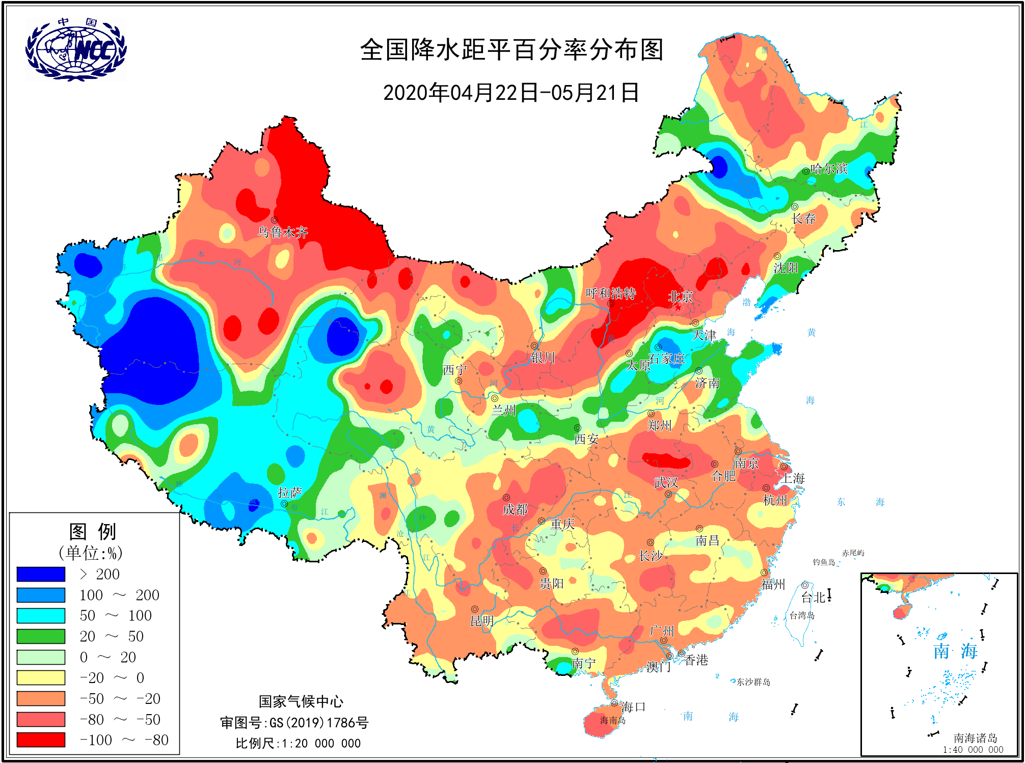 已经出现了较为严重的干旱——来自国家气候中心的全国气象干旱综合监