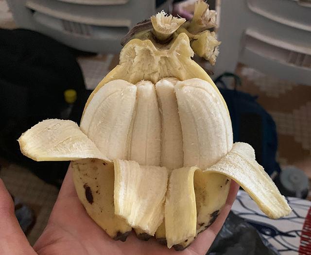 早上吃到的四胞胎香蕉,四倍的满足!四倍的快乐!