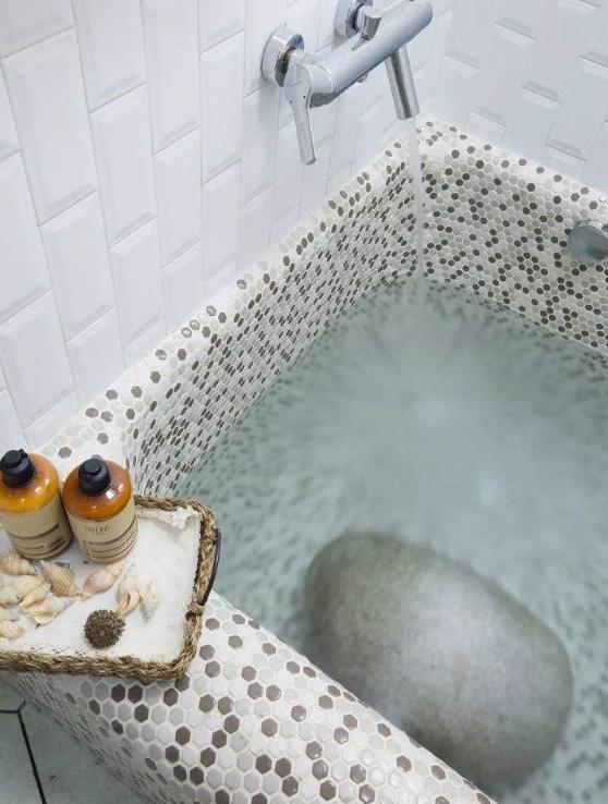 高级自制水泥浴缸图片