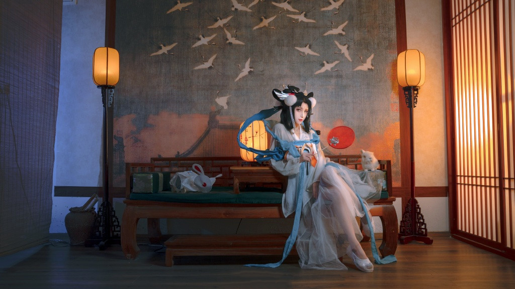 绝美广寒仙子嫦娥cos网友纷纷表态想做大白兔