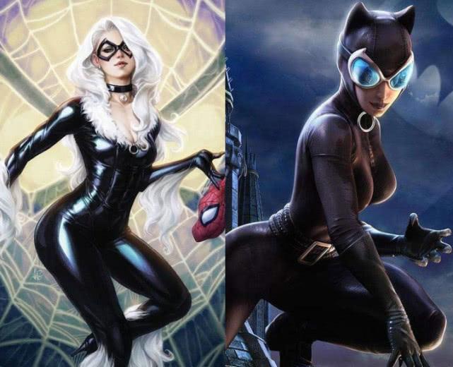 漫威黑猫和DC猫女图片