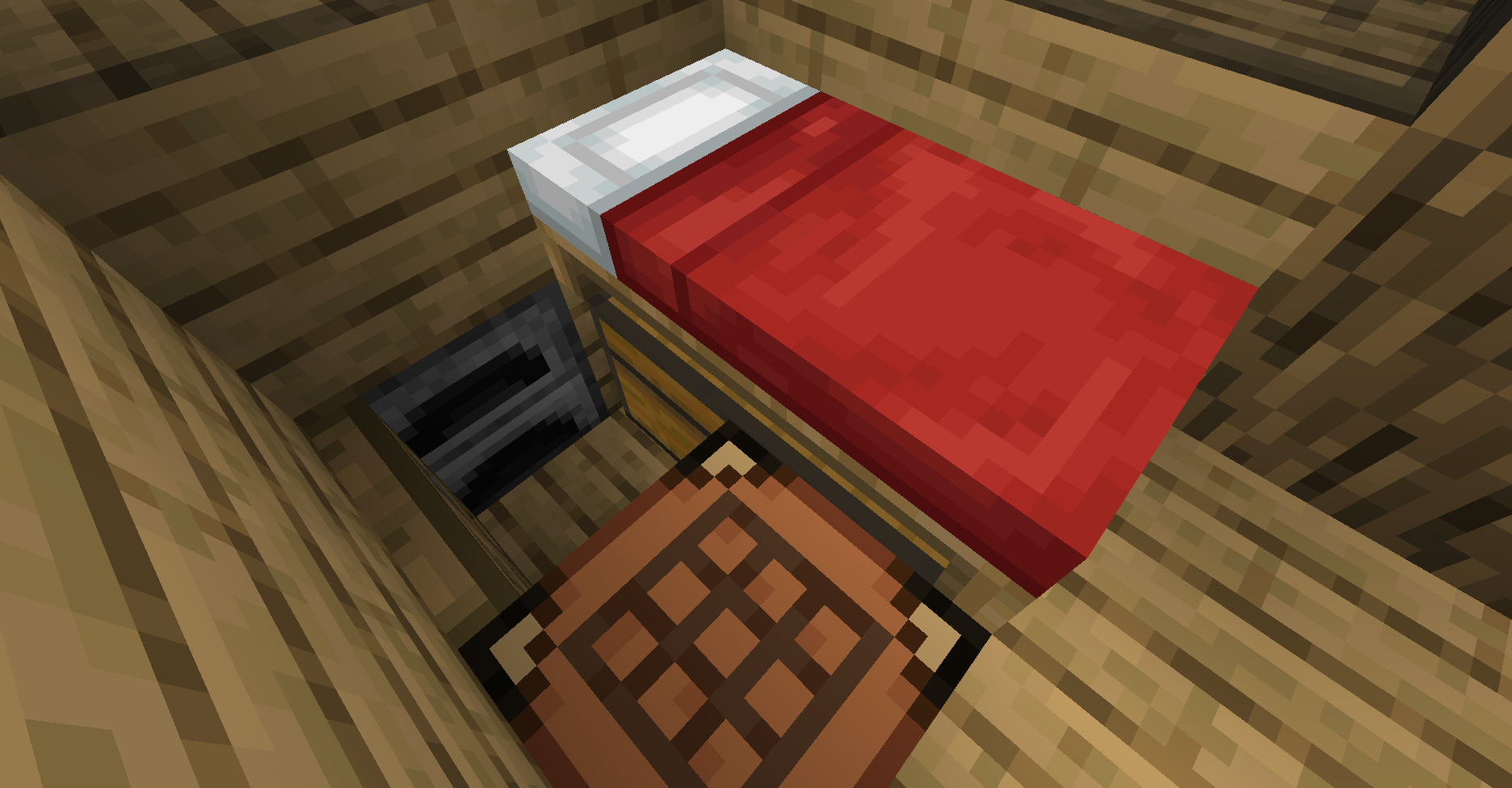 我的世界萌新不想睡山洞建造6x6格袖珍房生存初期也能有家