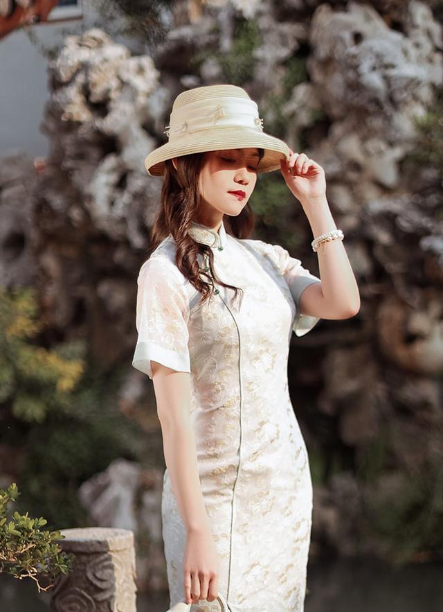 旗袍帽子居然这么洋气夏天这样搭时髦摩登又优雅