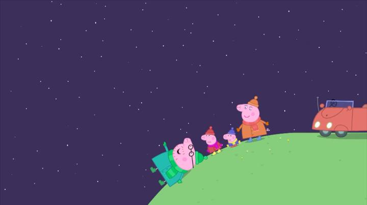 小猪佩奇:猪爸爸带着家人来看星星了,夜晚的星空真是太美了