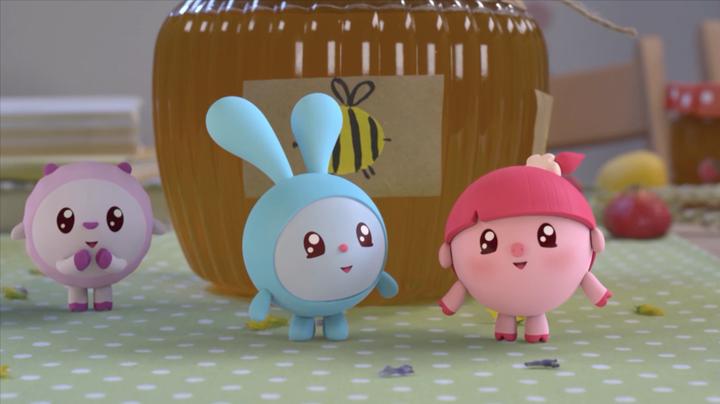 瑞奇宝宝:跳跳找到蜂蜜啦,拉着伙伴一起看,谁要吃蜂蜜呢