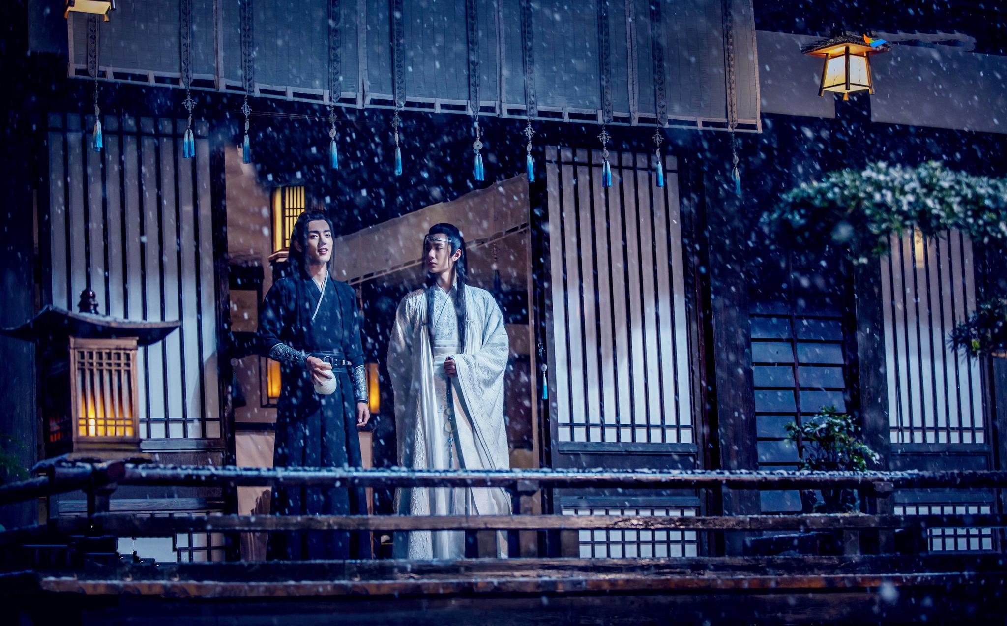 《陈情令》忘羡之携手篇3:魏无羡蓝忘机走出静室,并肩赏雪|陈情令|魏