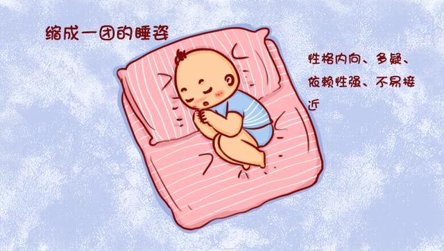 一, 蜷缩型有些时候家长会注意到孩子蜷缩着睡觉,这是内心缺乏安全感