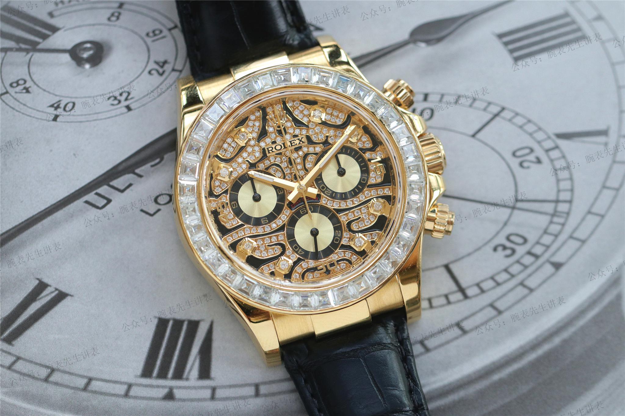 原钻一物难求劳力士虎纹面迪通拿116588后镶钻尽显奢华
