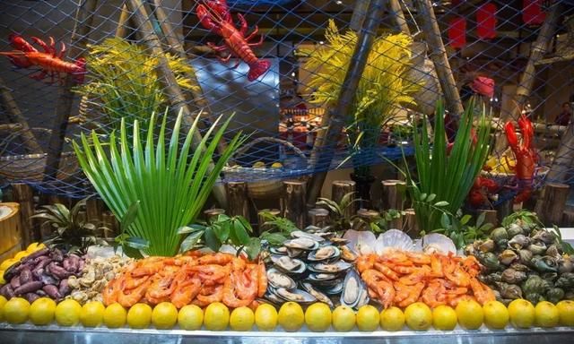 广州国际5星酒店海鲜自助餐,高级海鲜无限狂吃,人均抵到烂