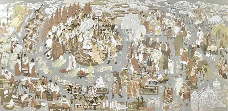 品读经典——赏画家刘永杰,韩勃正《大唐盛景图》画卷