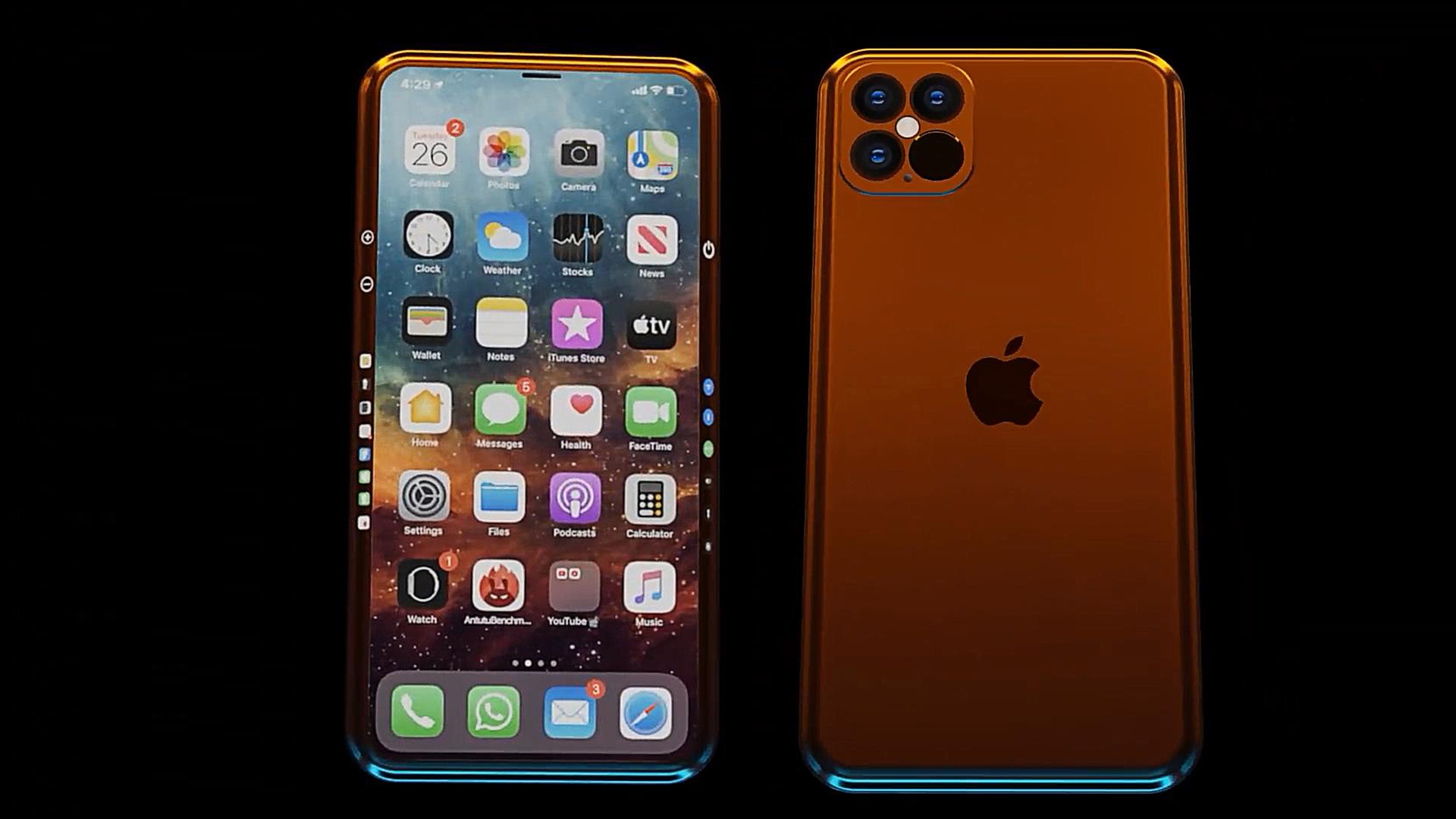 iphone12概念图双层机身两块全面屏屏幕还能左右滑动