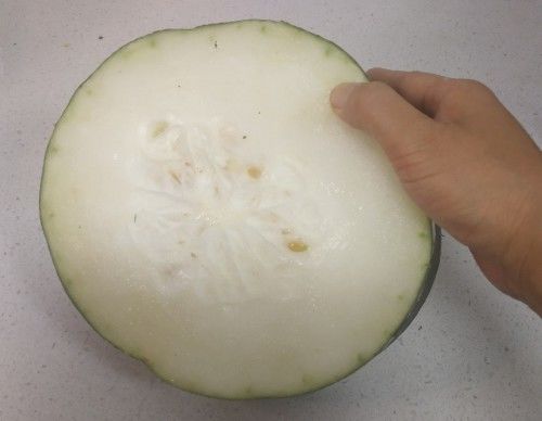 冬瓜不管是白皮青皮黑皮的,牢记2点错不了,错了肉少瓤多还难吃