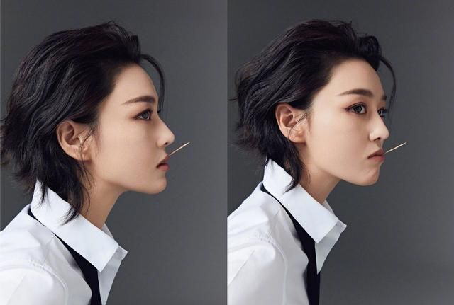 张馨予背头短发造型太a了,果然女生帅起来就没男生什么事了