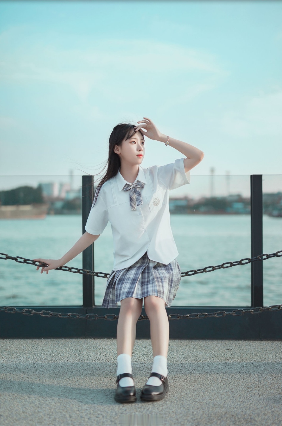 日剧女主角即视感穿着jk制服想和你吹吹海边的风