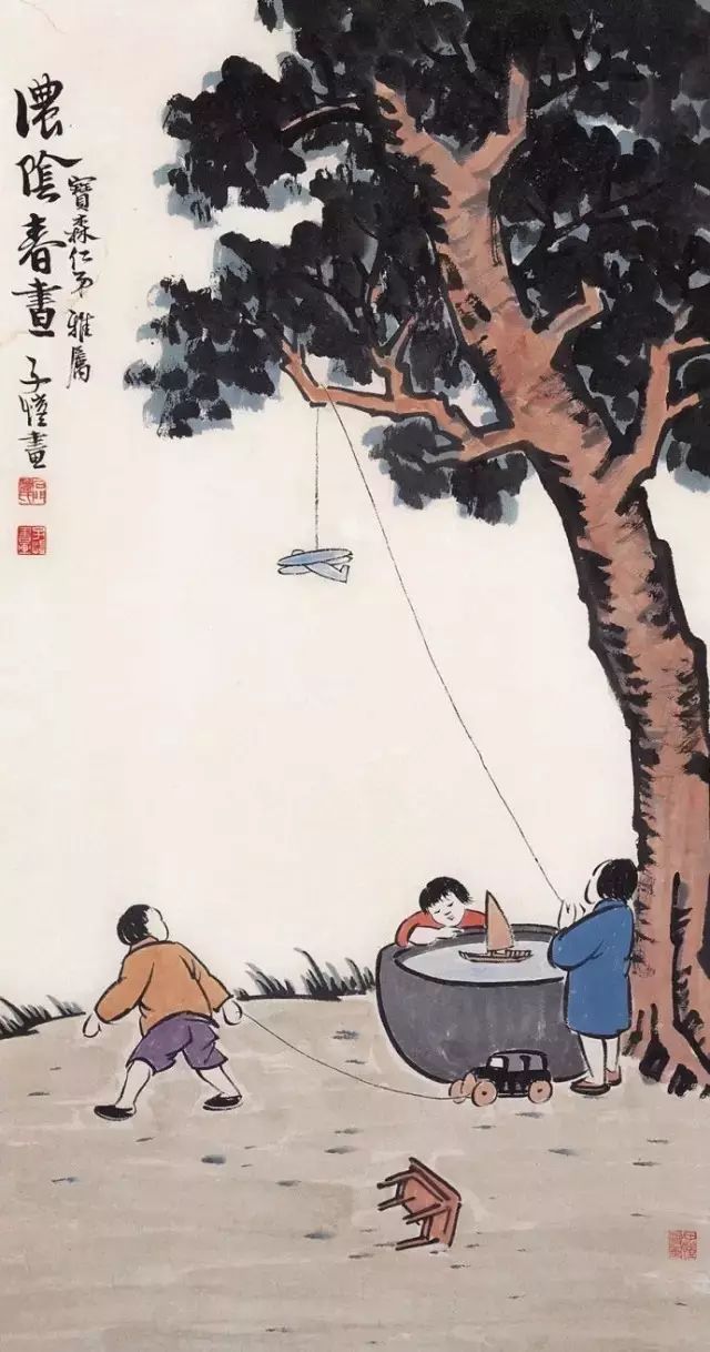 丰子恺儿童水墨漫画100幅