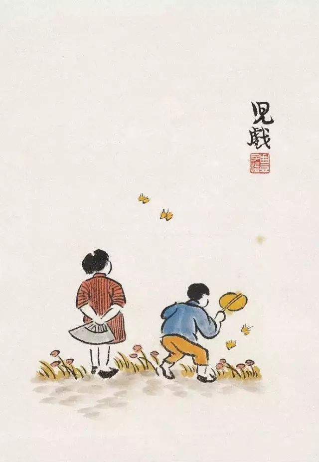 丰子恺儿童水墨漫画100幅