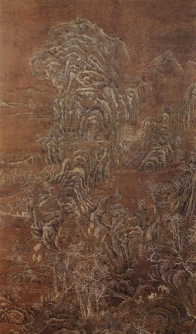 五代 荆浩 《雪景山水图》(美)堪萨斯市纳尔逊艾京斯艺术博物馆藏对于