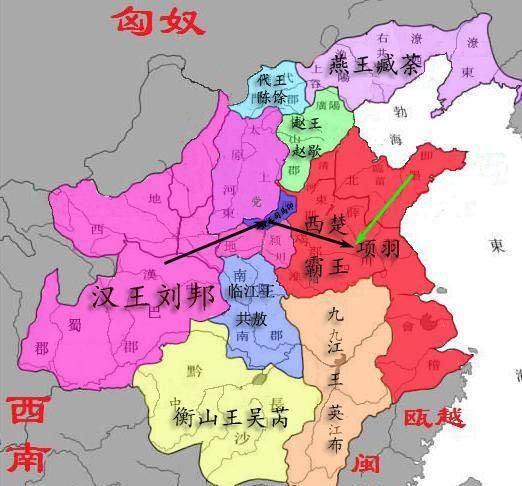 楚汉争霸过程中,刘邦虽然面对项羽屡屡战败,但从战略全局来看,从项羽