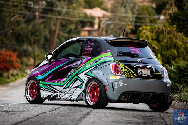 被"疯狂涂鸦"的菲亚特500 abarth,真正的改装魅力-新浪汽车