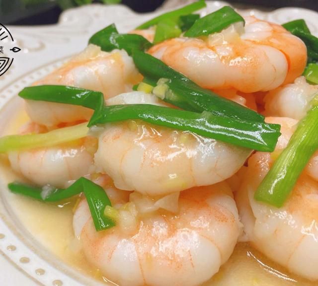 葱爆虾仁,做法简单,全家爱吃
