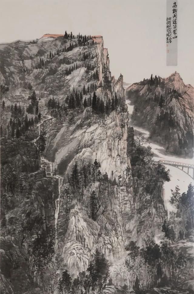 李君美 《泰山朝辉》 180cm×97cm  中国画李皎 《她们》 196cm×97cm