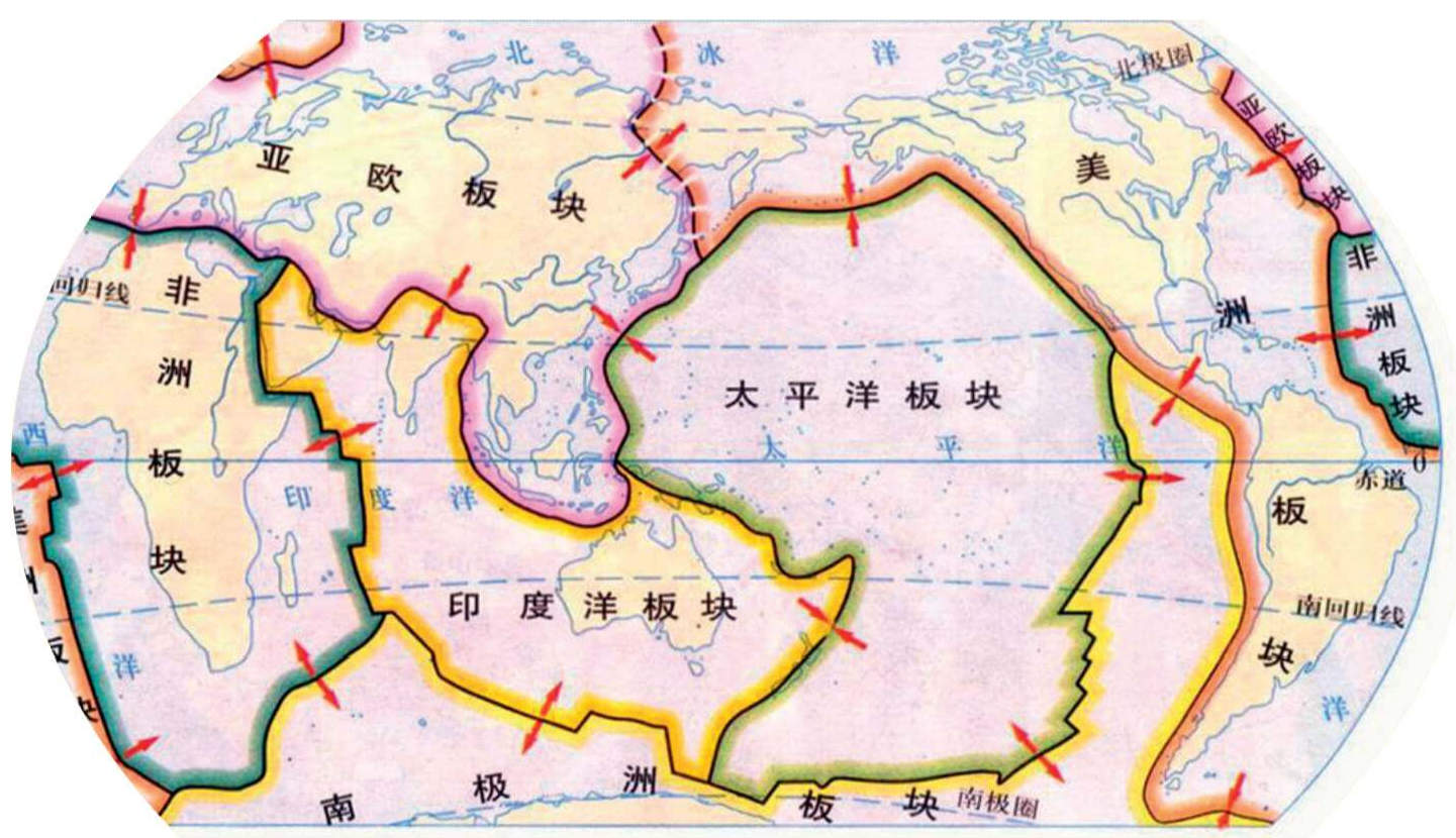 南向北施加压力的影响,同时与欧亚大陆板块被压缩而引发地震的可能性