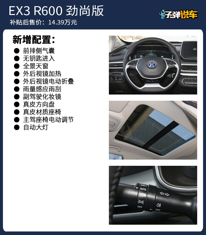 子弹说车丨续航超500km纯电小型SUV，北汽新能源EX3哪款值得买