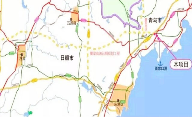 这条高速公路就是从明村至董家口的高速公路,简称为明董高速公路,这条