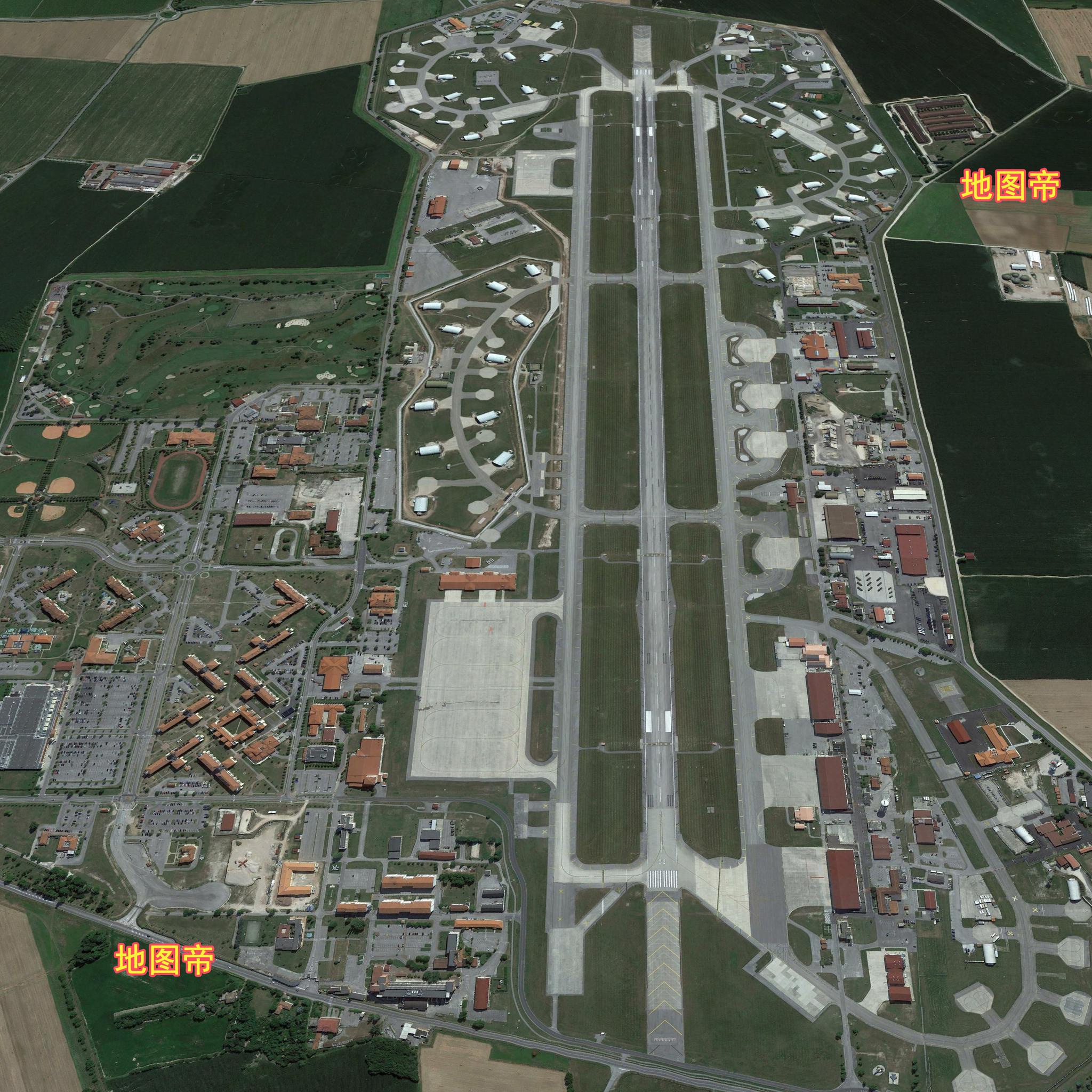 军用机场平面图图片