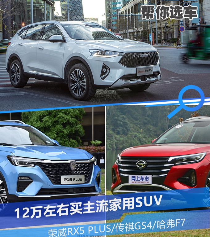 12万热门SUV，荣威RX5 PLUS/哈弗F7/传祺GS4哪款最值？