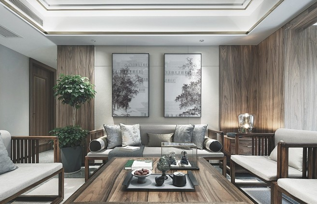 铜仁全包装修公司,130平米新中式样板间,家居氛围中的东方气质