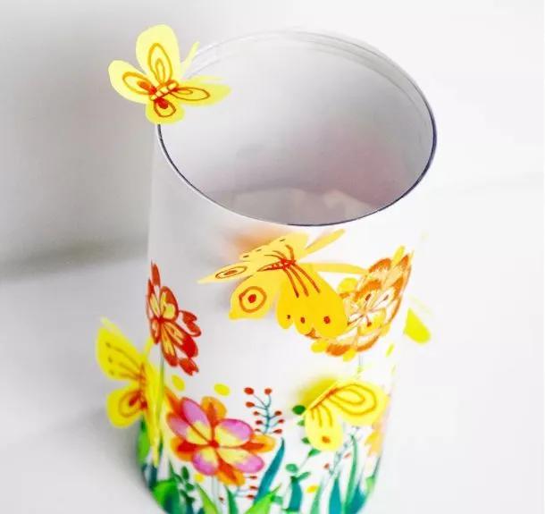 卡纸|笔筒|花儿_新浪新闻