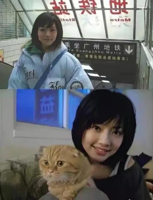 郭碧婷都给人一种纯真感,短发的她很有学生气息,也是上学时期的照片