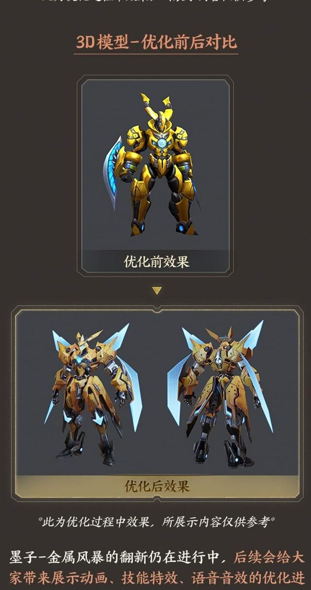 王者荣耀：墨子皮肤优化，无限大黄蜂号真龙骑士降临峡谷