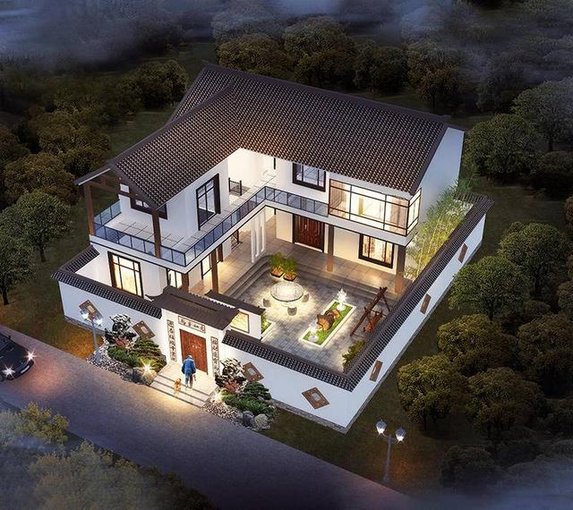 有庭有院才是家这5款带院子的中式别墅才是农村该有的样子