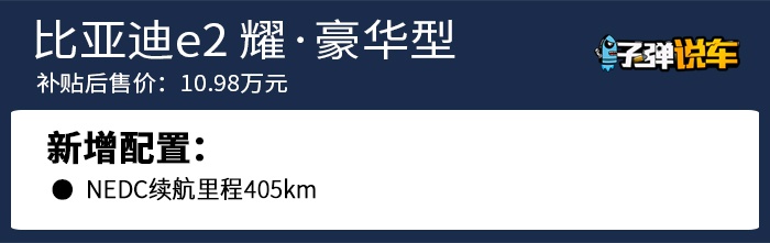 子弹说车丨10万买续航超400公里运动型电动车，比亚迪e2买哪款？