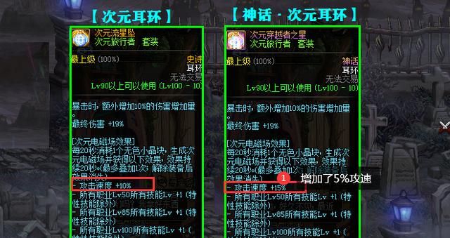 【神话·次元耳环 10%爆追 19%最终伤害 15%攻速,三觉醒 1 3条