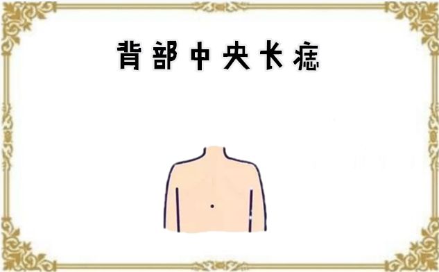 背部中央长痣一个人在背部正中央的位置处长有吉痣,属于"福如东海痣".
