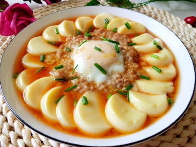 完美搭配肉沫和鸡蛋豆腐简单蒸一蒸入口即化特别美味