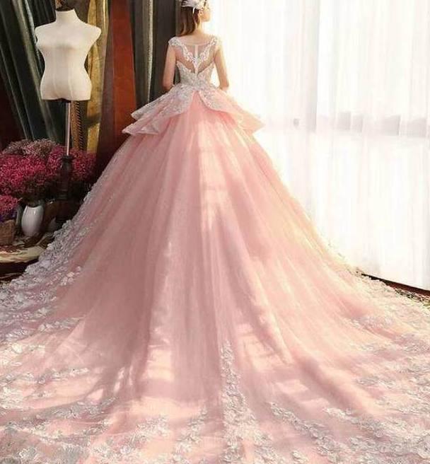 十二星座专属粉色婚纱,天蝎座迷雾仙子美,处女座华丽宫廷范!