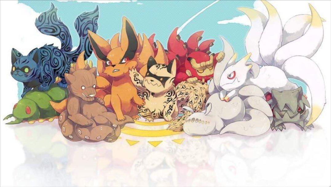 火影9大尾兽小时候长这样!九尾最可爱,八尾从小丑到大