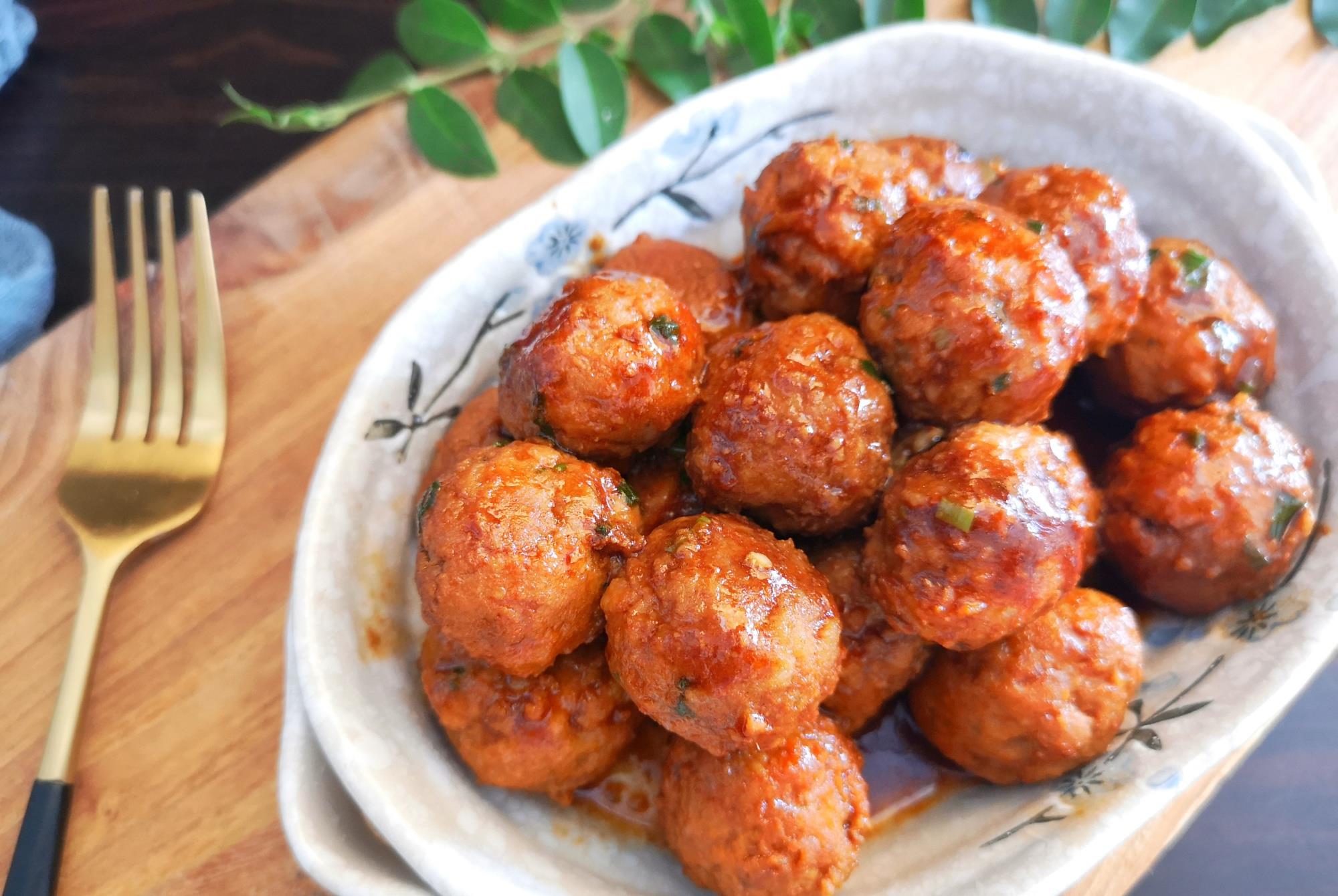 适合夏天的红烧丸子,不油炸,不上火,更健康|肉丸子|丸子|红烧狮子头