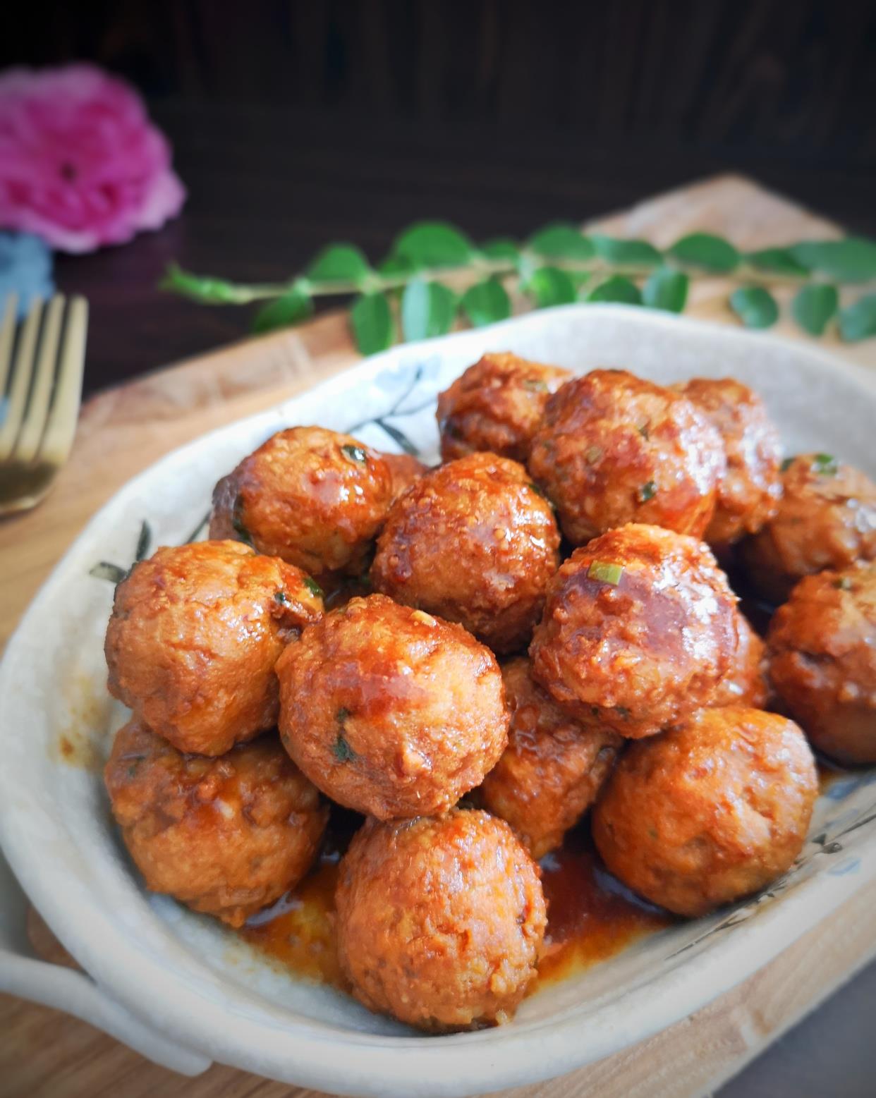 适合夏天的红烧丸子,不油炸,不上火,更健康|肉丸子|丸子|红烧狮子头