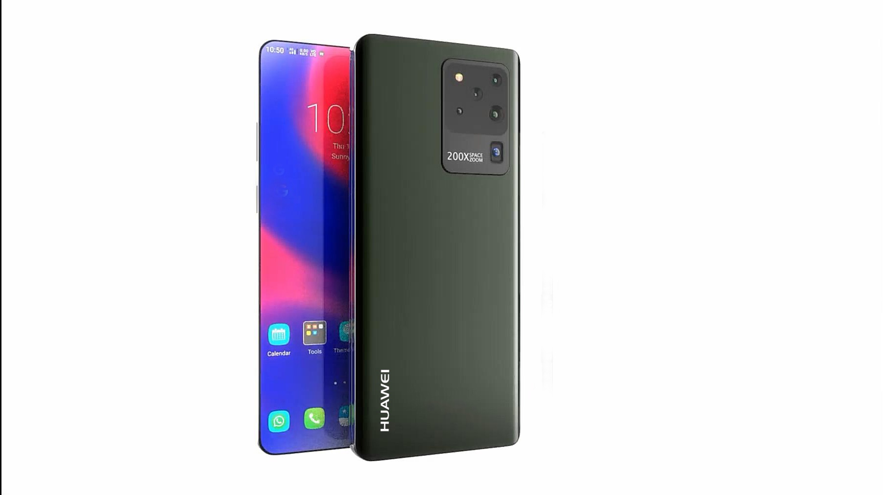 华为p50pro概念图首款华为屏下镜头手机支持200倍数码变焦