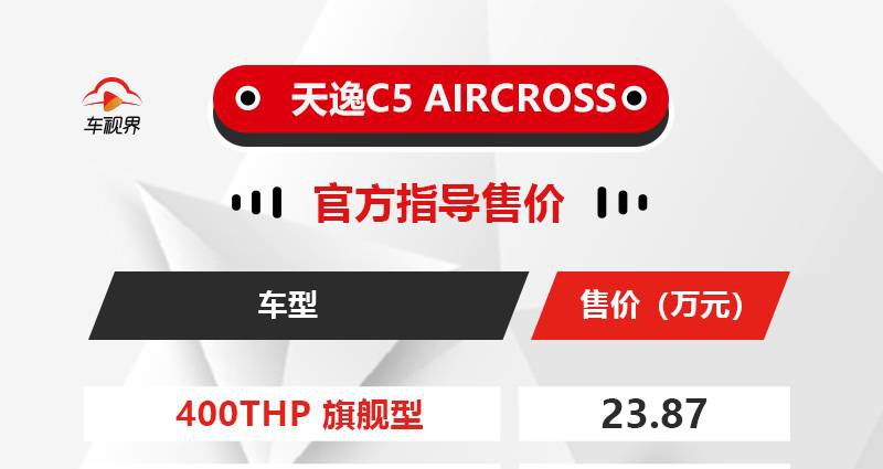 增加安全配置，天逸C5 AIRCROSS新车型上市