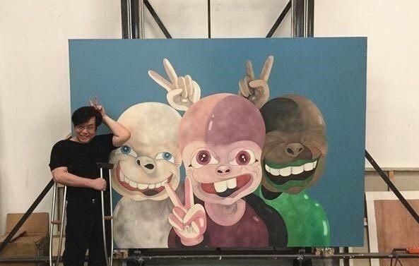 郑智化绘画作品很前卫不输国际大师曾梵志有艺术和魅力性