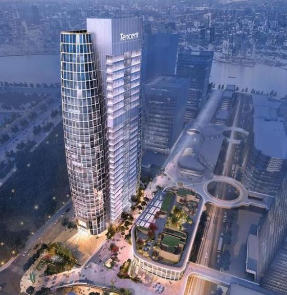 腾讯在建华东总部大厦设计建筑形如企鹅上海徐汇新地标