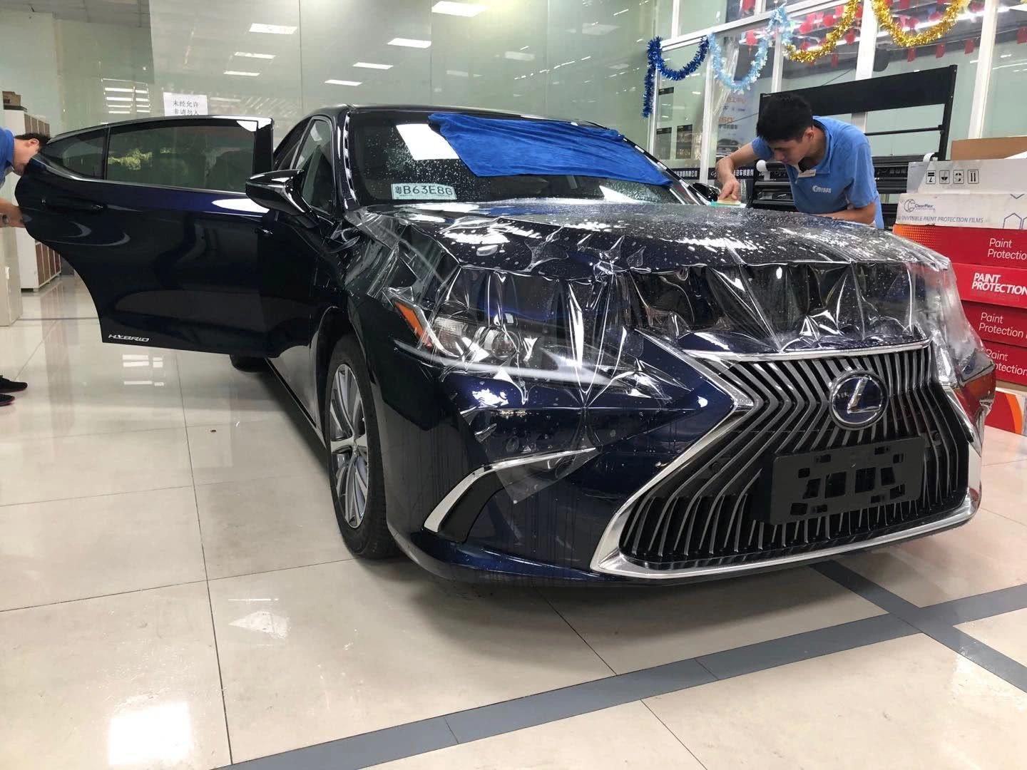 新提雷克萨斯es300h贴龙膜隐形车衣车主说不贴好不敢上路