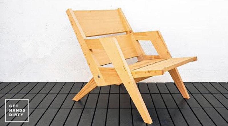 自制实木折叠椅过程,外观简约时尚,动手能力真厉害